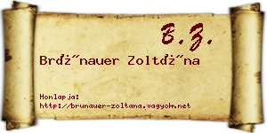 Brünauer Zoltána névjegykártya